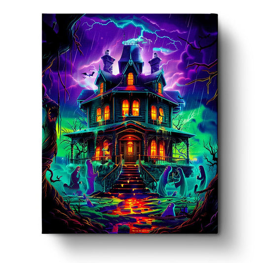 Haunted Mansion Glow - Halloween - Judy Paint