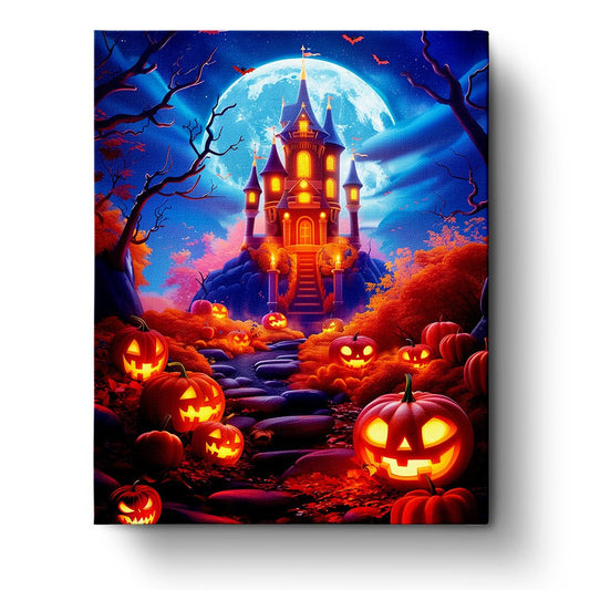 Haunted Pumpkin Path - Halloween - Judy Paint