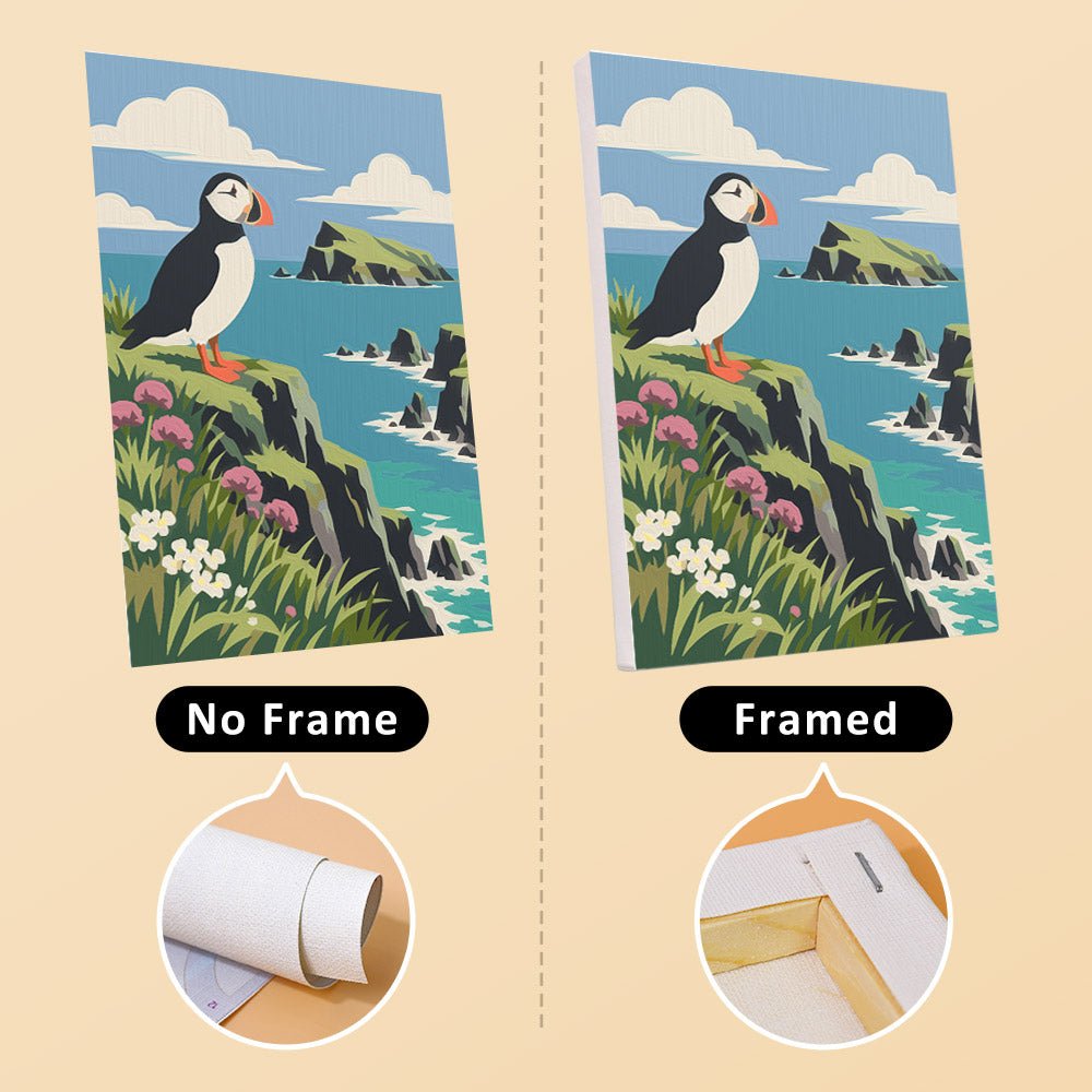 No frame vs. framed canvas