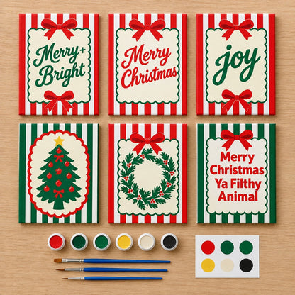 Everything in the Holiday Glow Studio mini painting kit