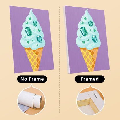 No frame vs. framed canvas