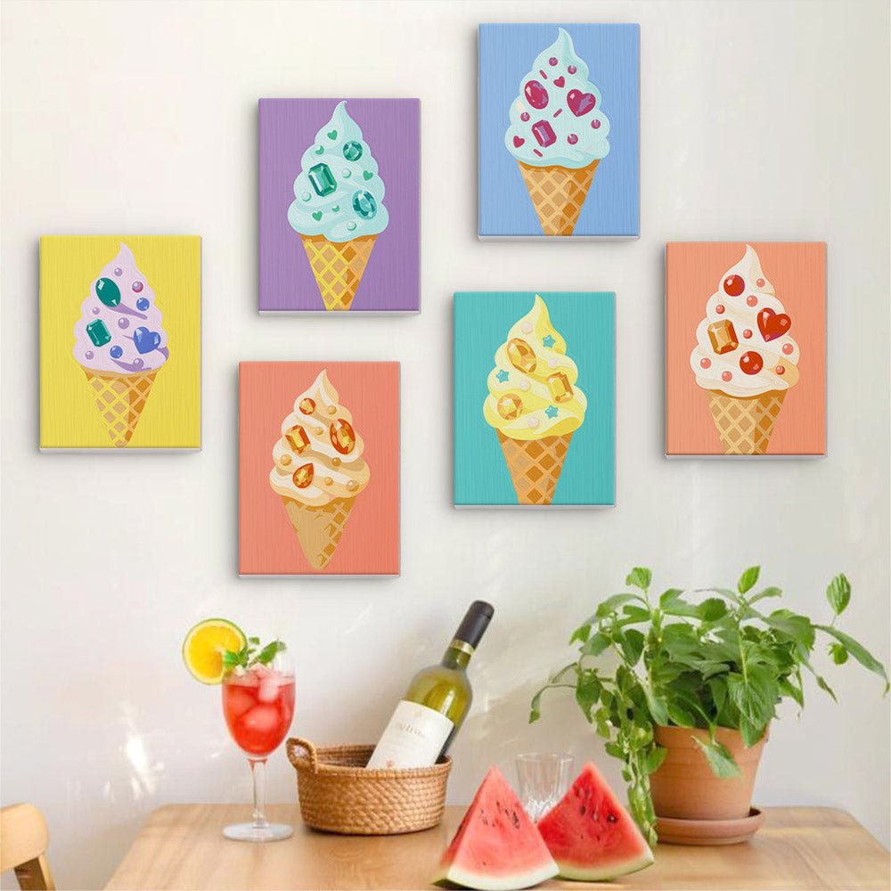 Ice Cream Cones mini painting set