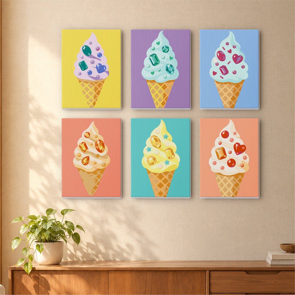 Ice Cream Cones mini painting set
