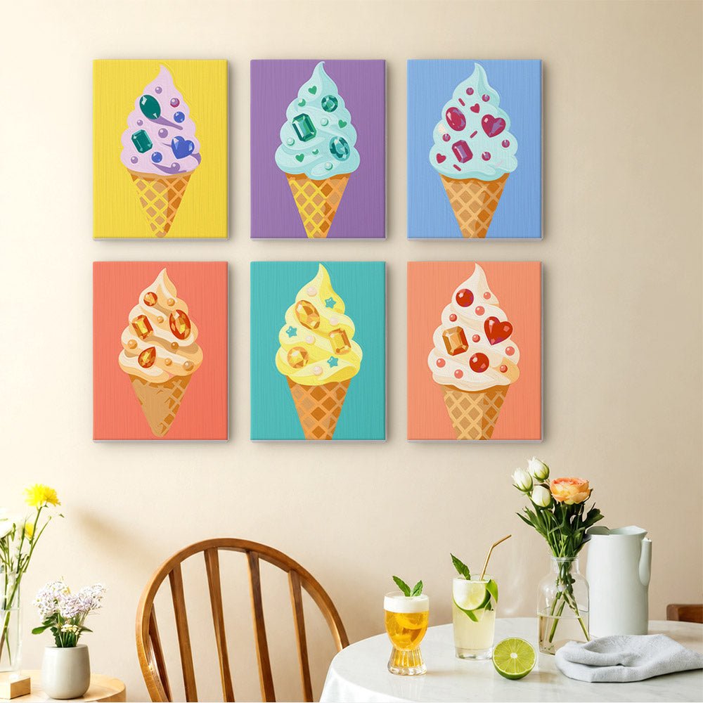 Ice Cream Cones mini painting set
