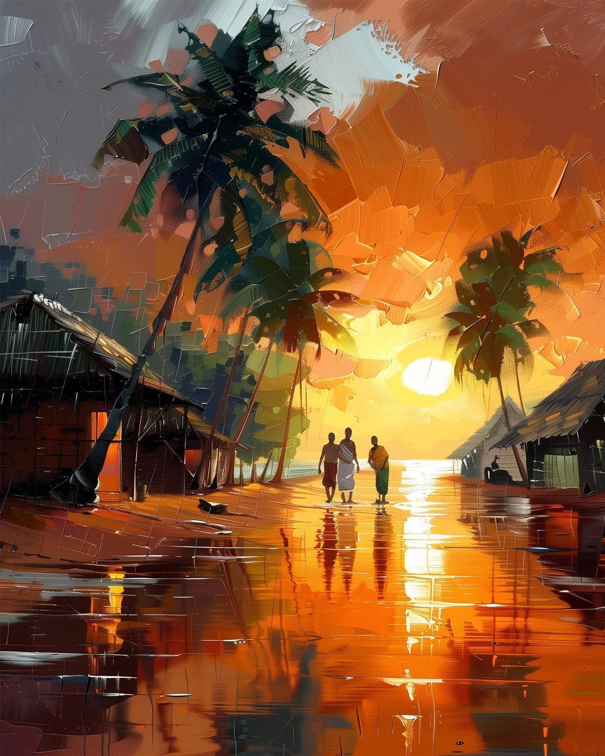 Indian Ocean Sunset - Judy Paint