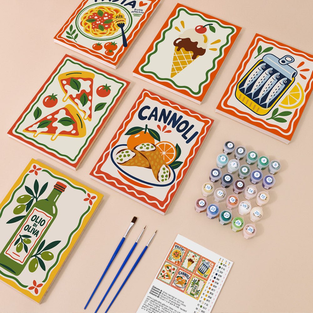 Everything in the Italian Kitchen mini painting kit