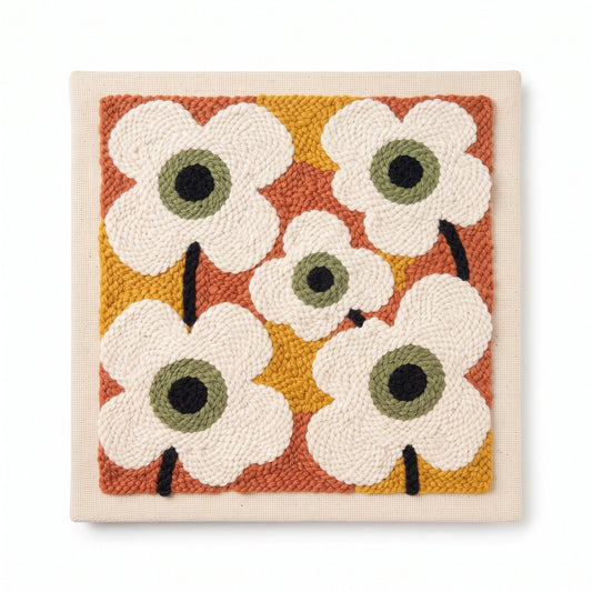 Ivory Poppies in Autumn – Square Edition - Judy Paint