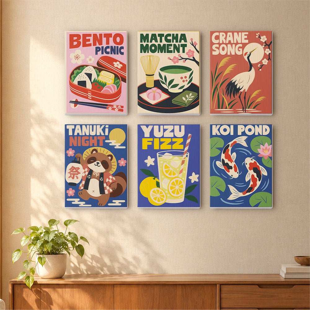 Japan Poster Cafe mini painting set