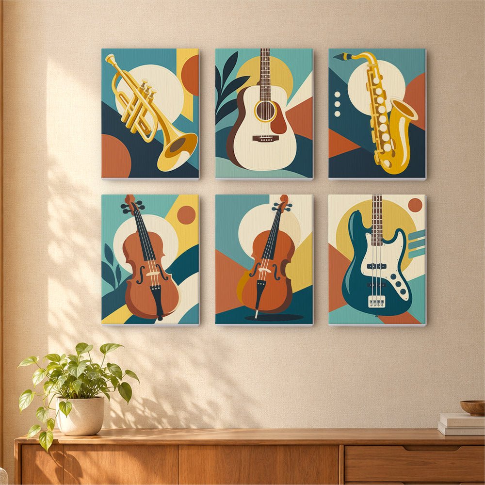 Jazz Instruments mini painting set