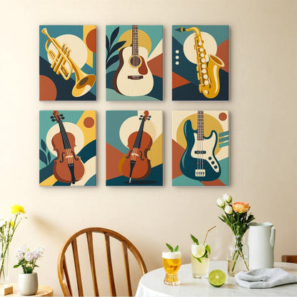 Jazz Instruments mini painting set