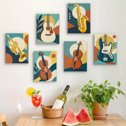 Jazz Instruments mini painting set