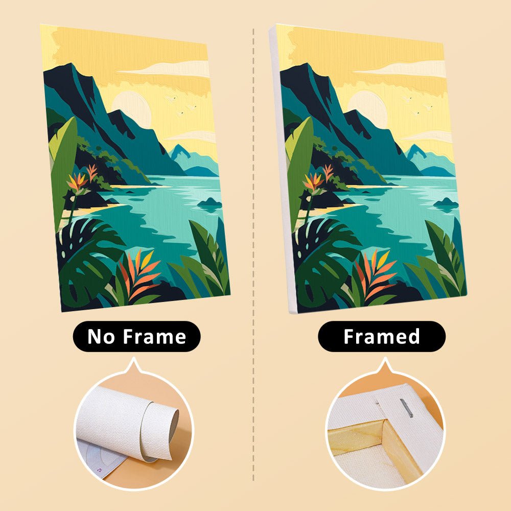 No frame vs. framed canvas