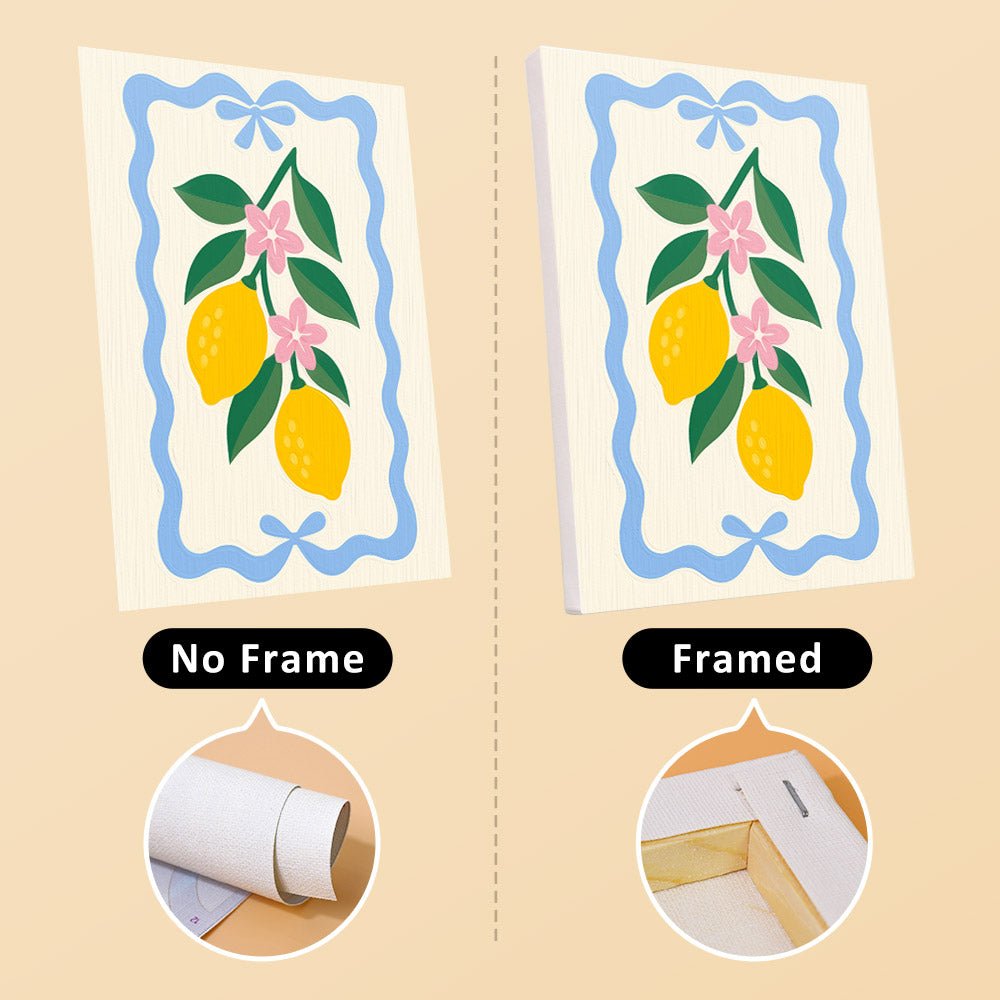 No frame vs. framed canvas