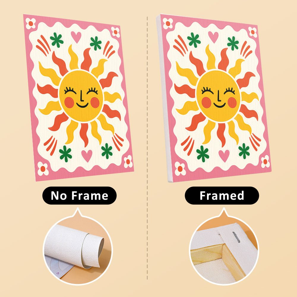 No frame vs. framed canvas