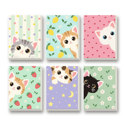 Kitten Cuties – set of 6 mini paint by numbers canvases