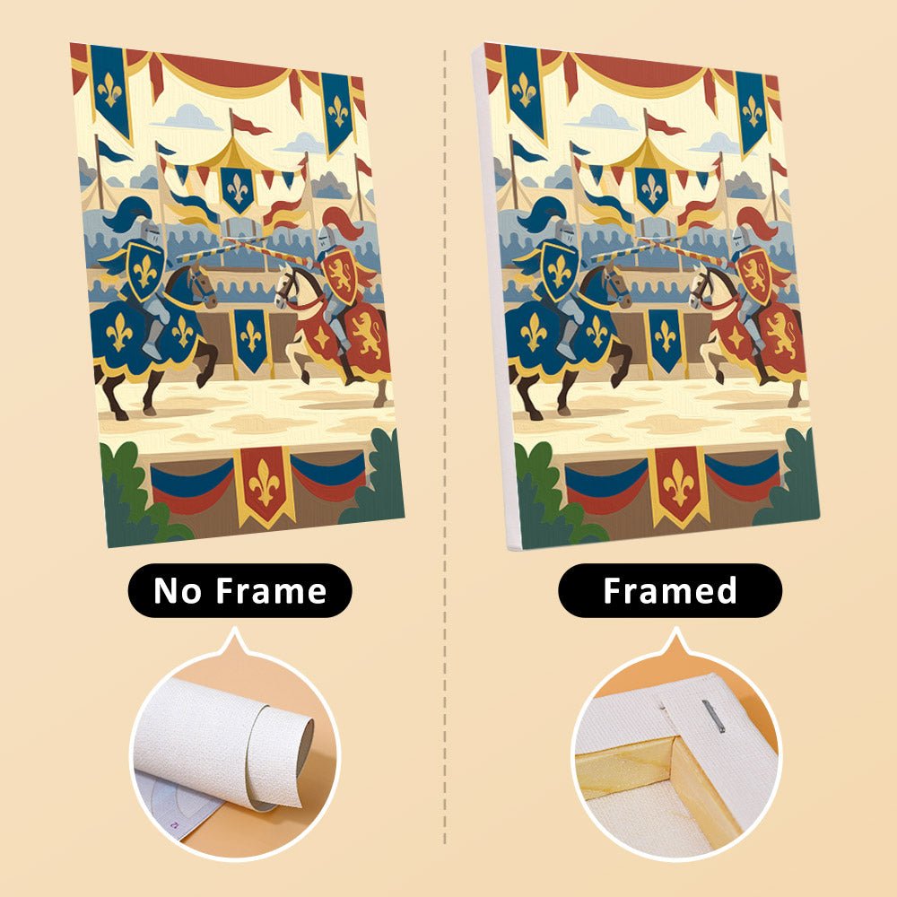 No frame vs. framed canvas