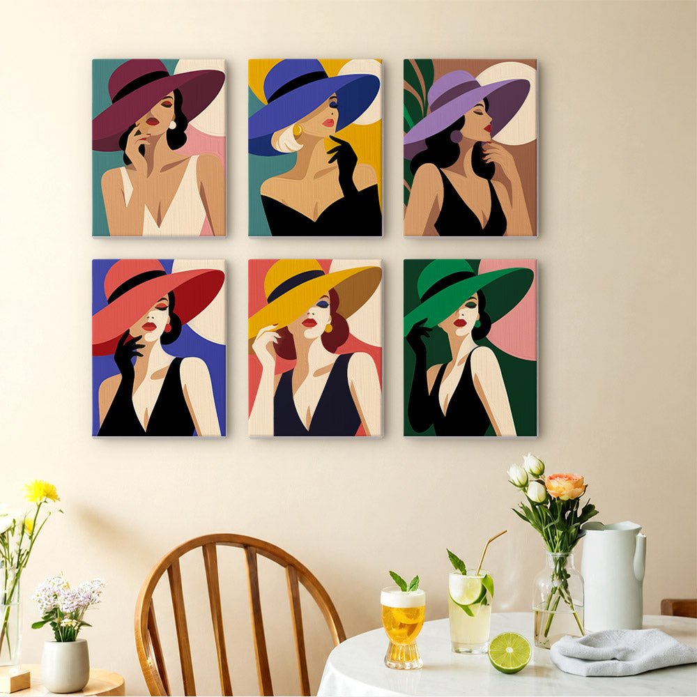 Ladies in Hats mini painting set