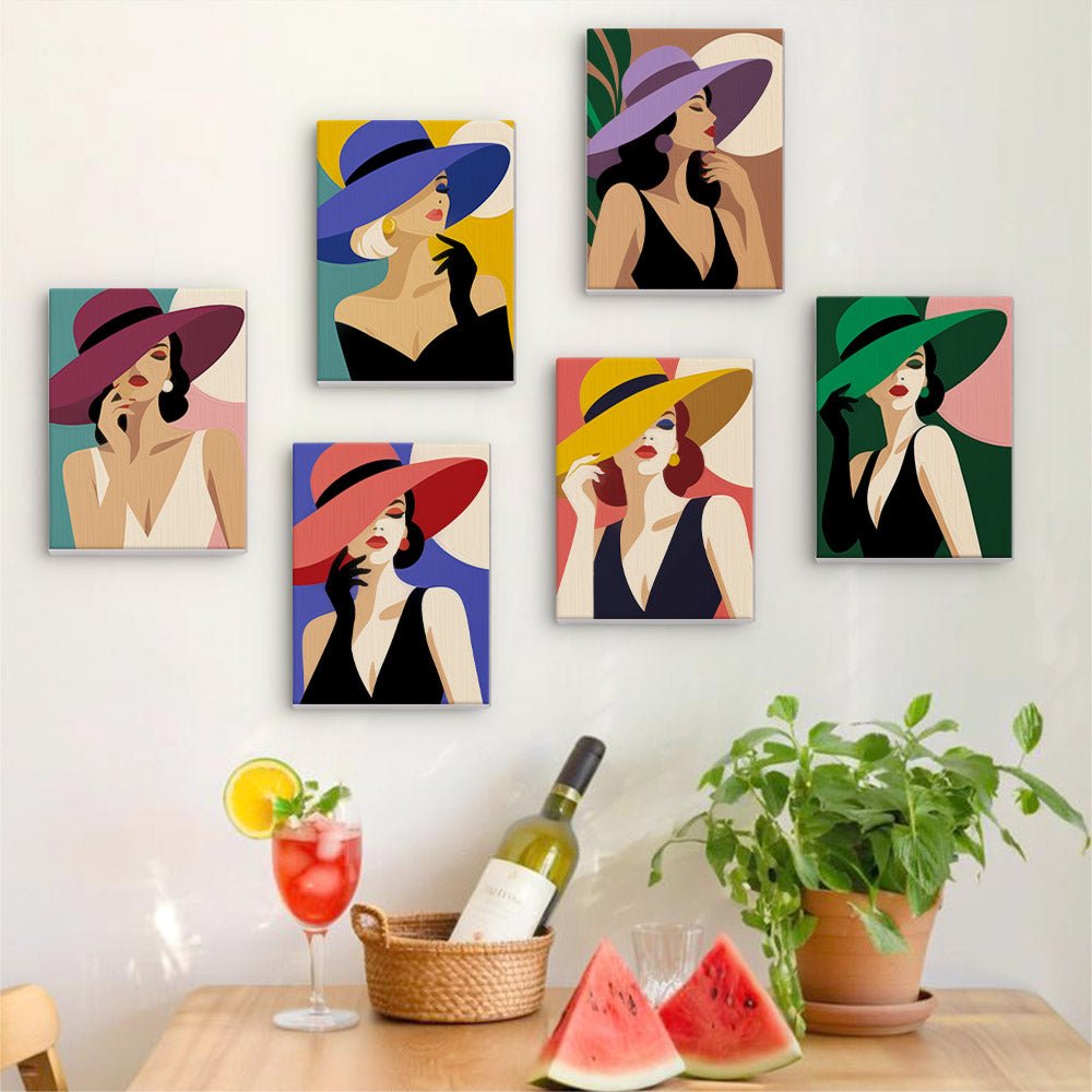 Ladies in Hats mini painting set