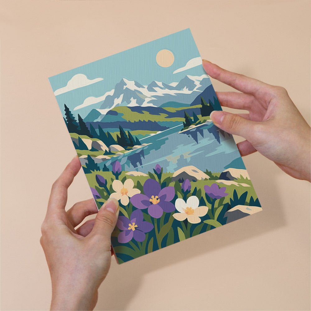 Lakeside Mountains mini painting set