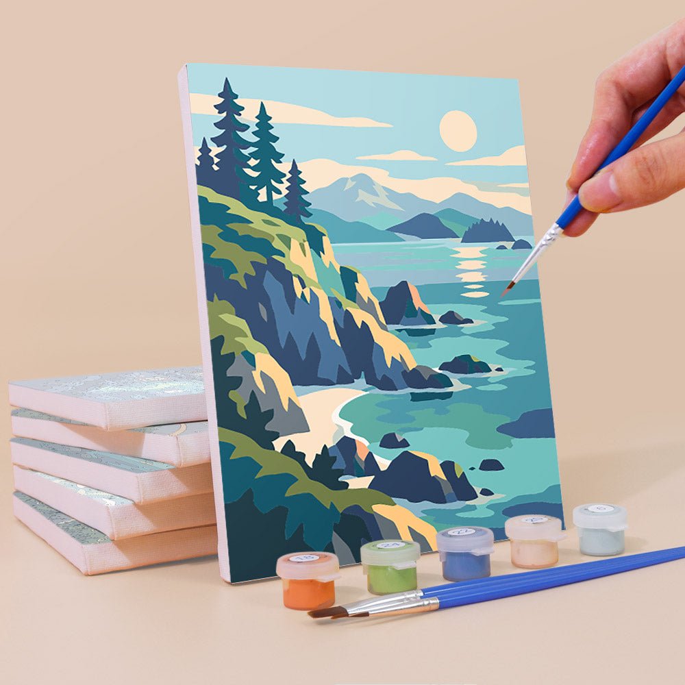Lakeside Mountains mini painting set