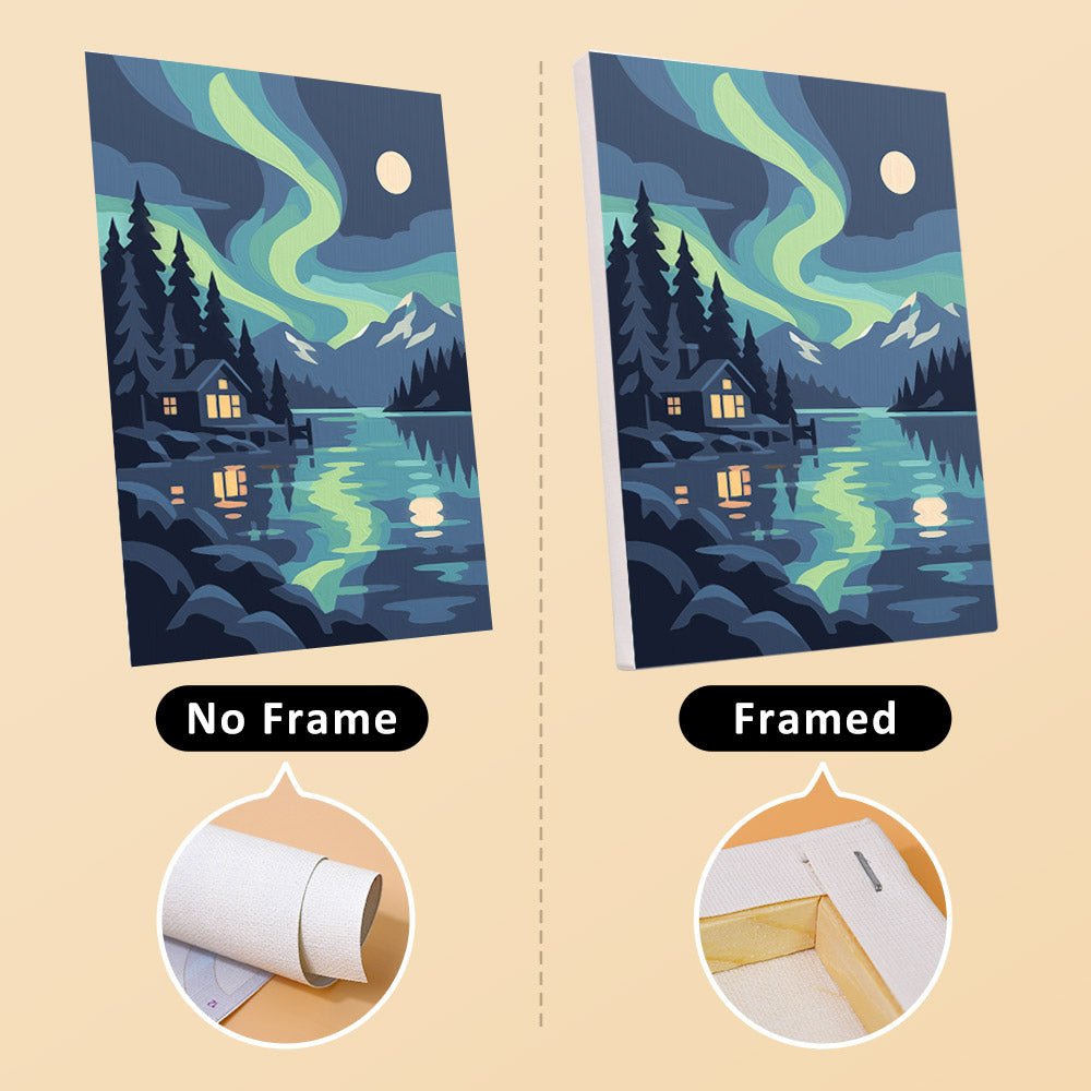 No frame vs. framed canvas