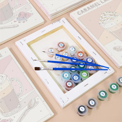 Latte Art Menu mini painting set