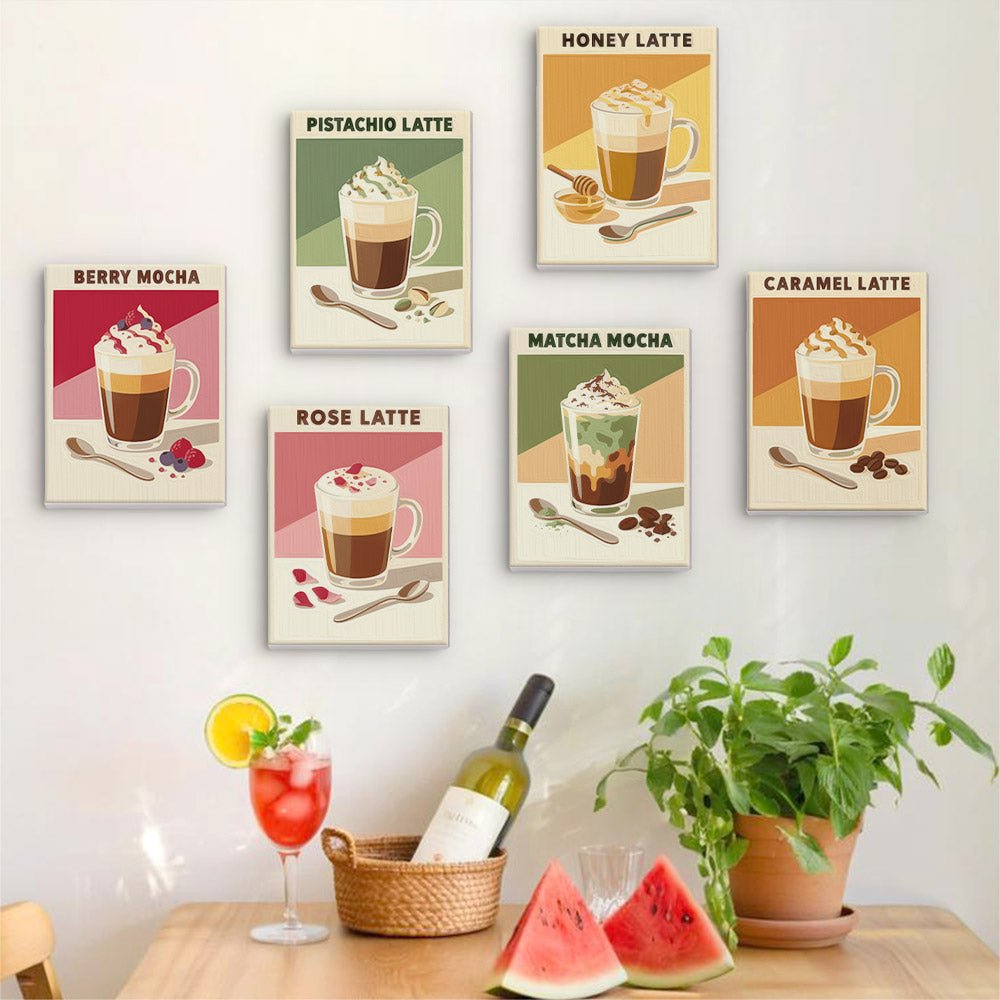 Latte Art Menu mini painting set