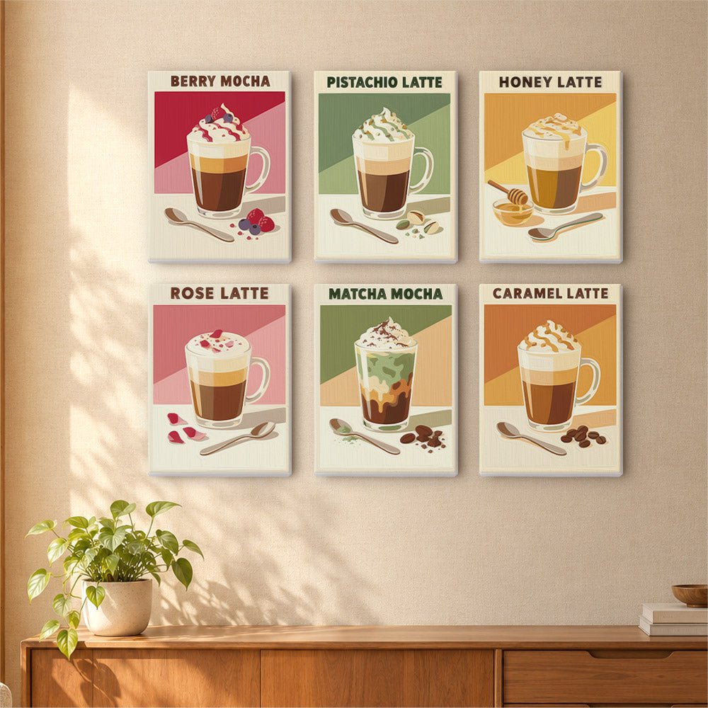 Latte Art Menu mini painting set