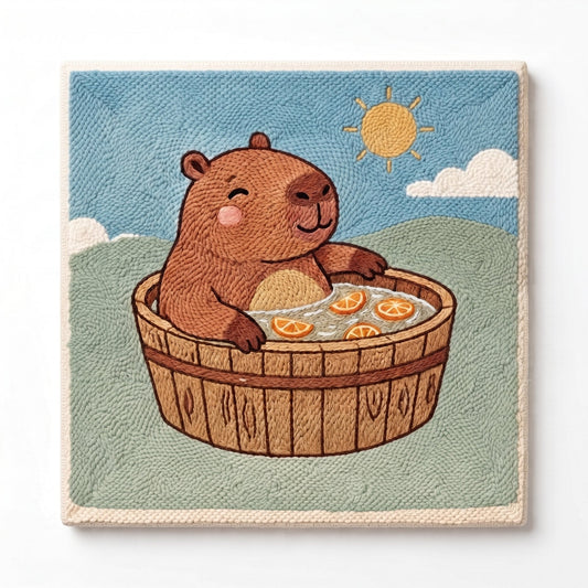 Lazy Capybara - Square Edition - Judy Paint