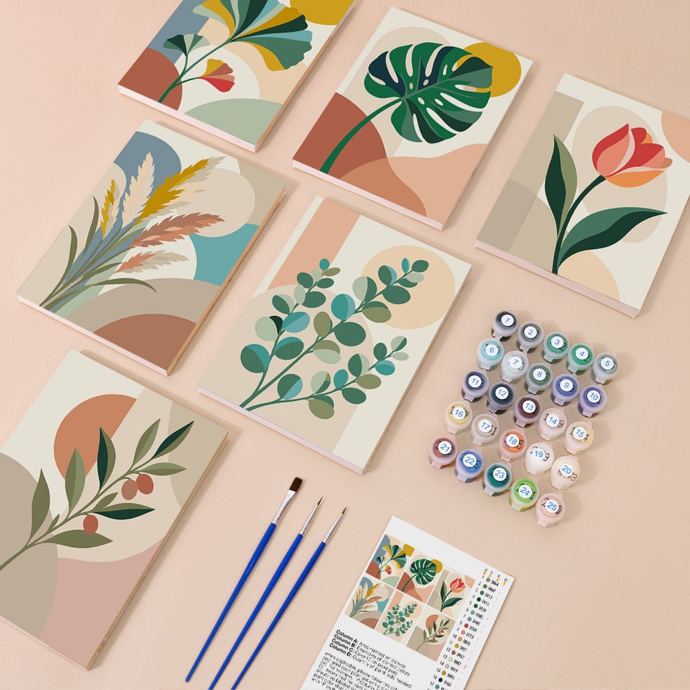Everything in the Leaf Abstracts mini painting kit