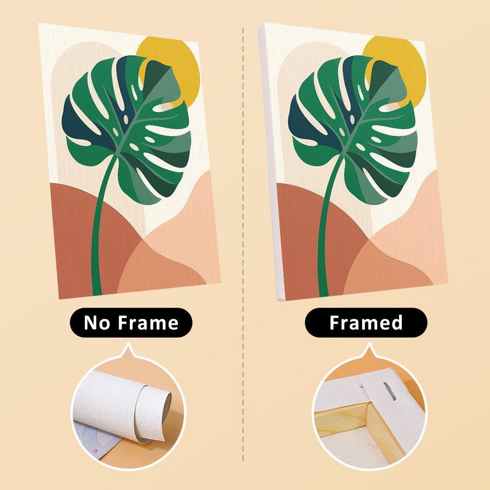 No frame vs. framed canvas