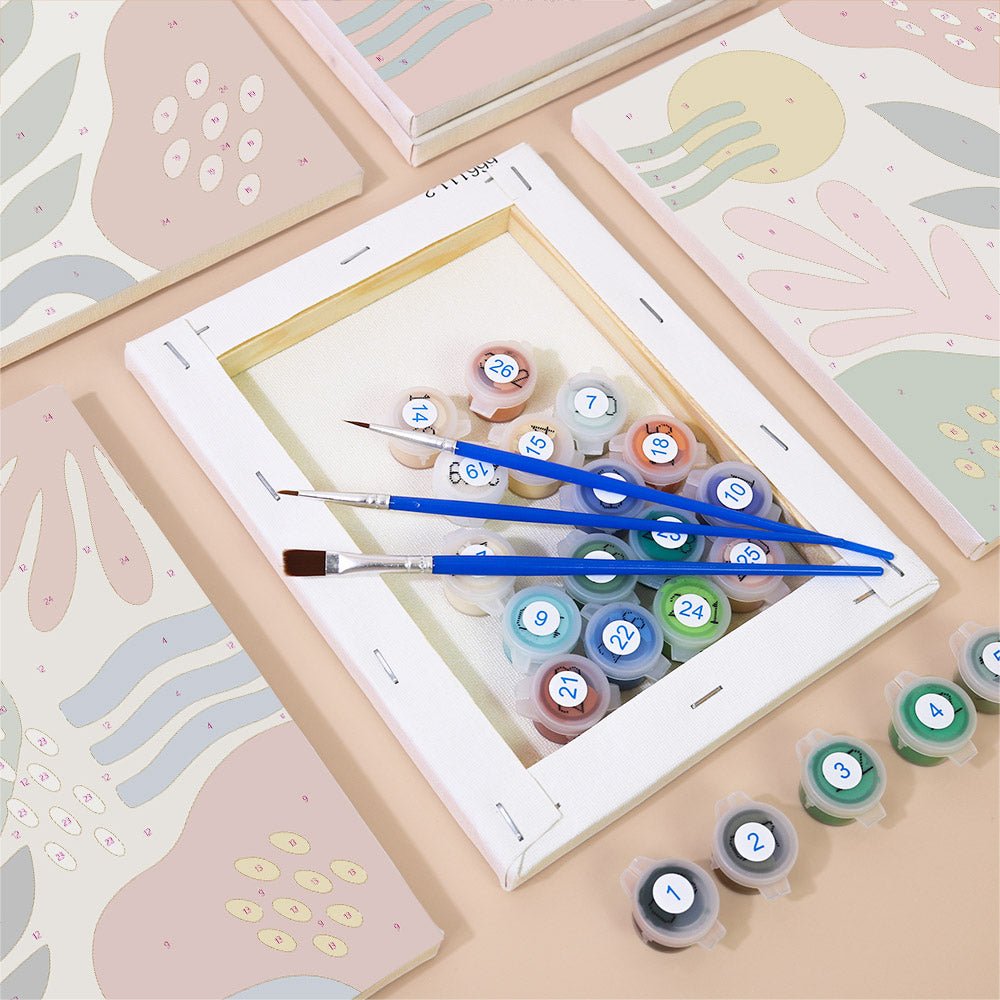 Leaf Collage mini painting set
