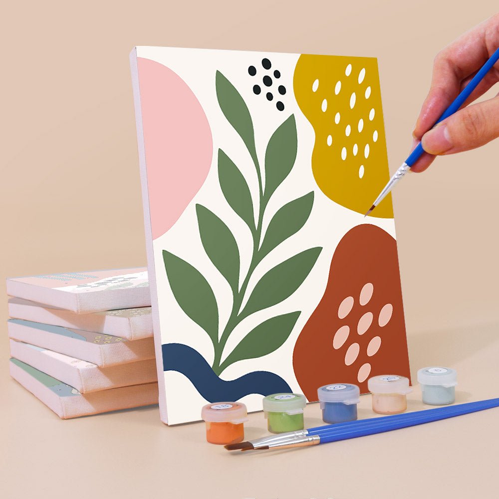 Leaf Collage mini painting set