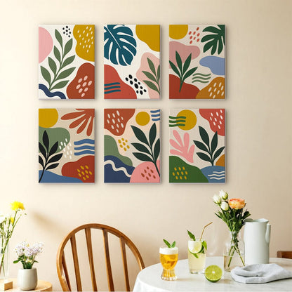 Leaf Collage mini painting set