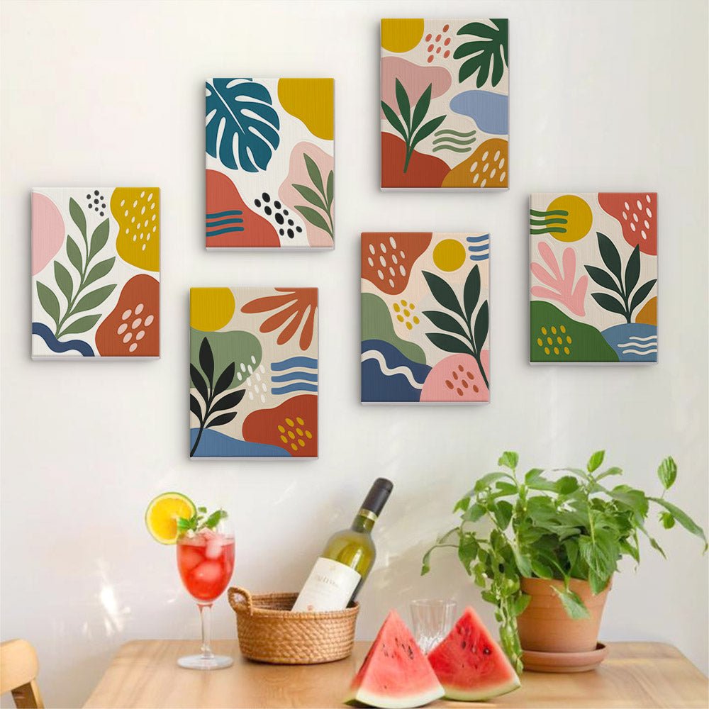 Leaf Collage mini painting set