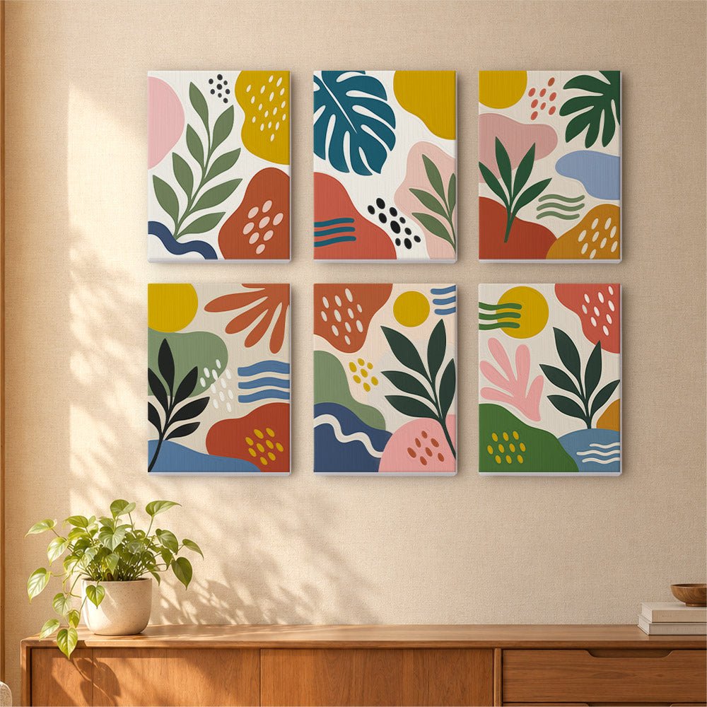 Leaf Collage mini painting set