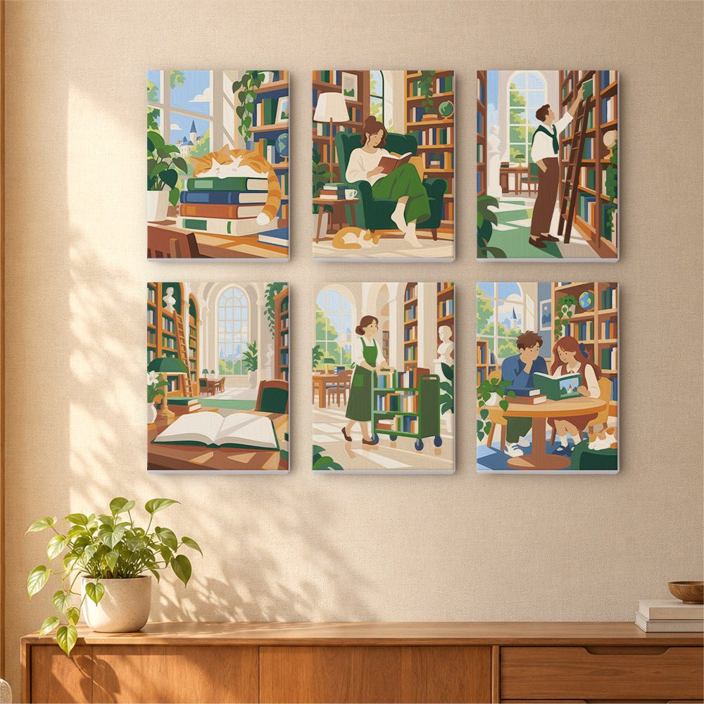 Library Hideaways mini painting set