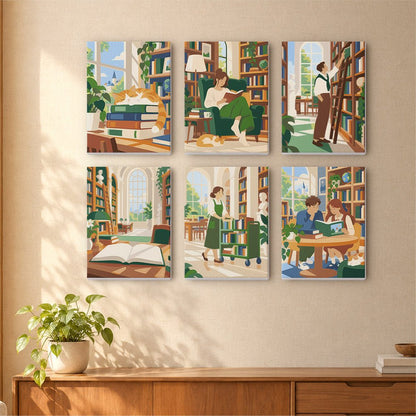 Library Hideaways mini painting set