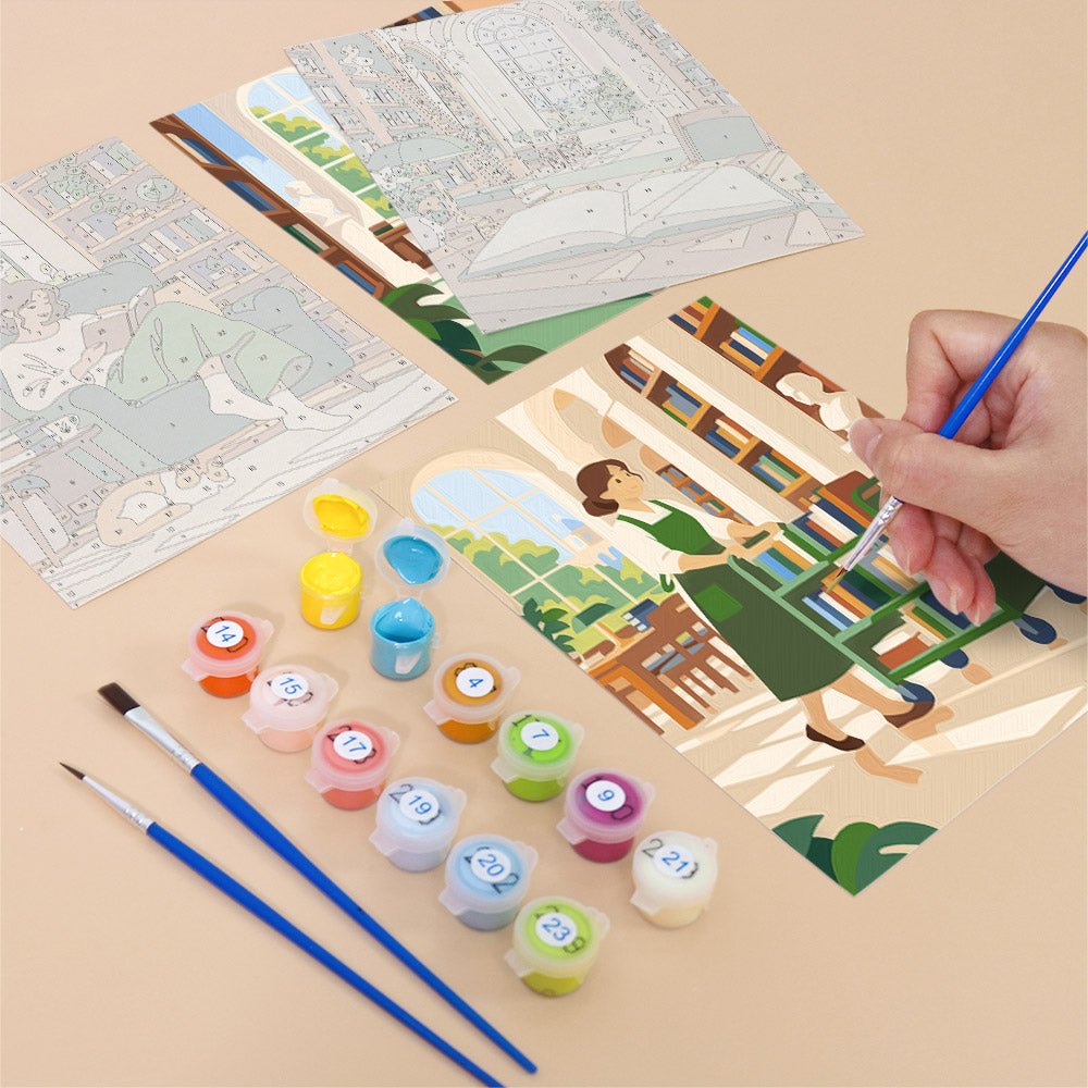 Library Hideaways mini painting set