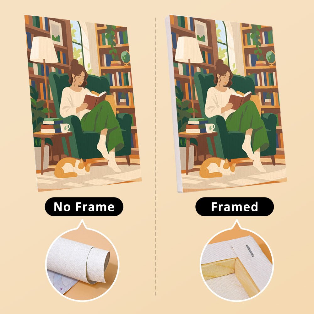 No frame vs. framed canvas