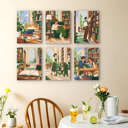 Library Hideaways mini painting set