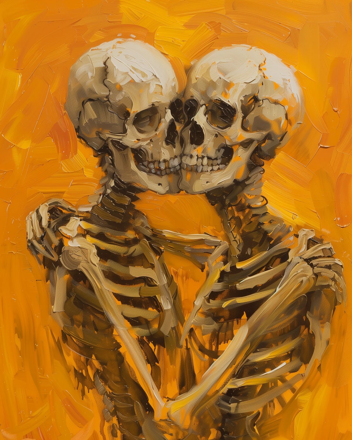 Lifelong Embrace - Skeletons - Judy Paint