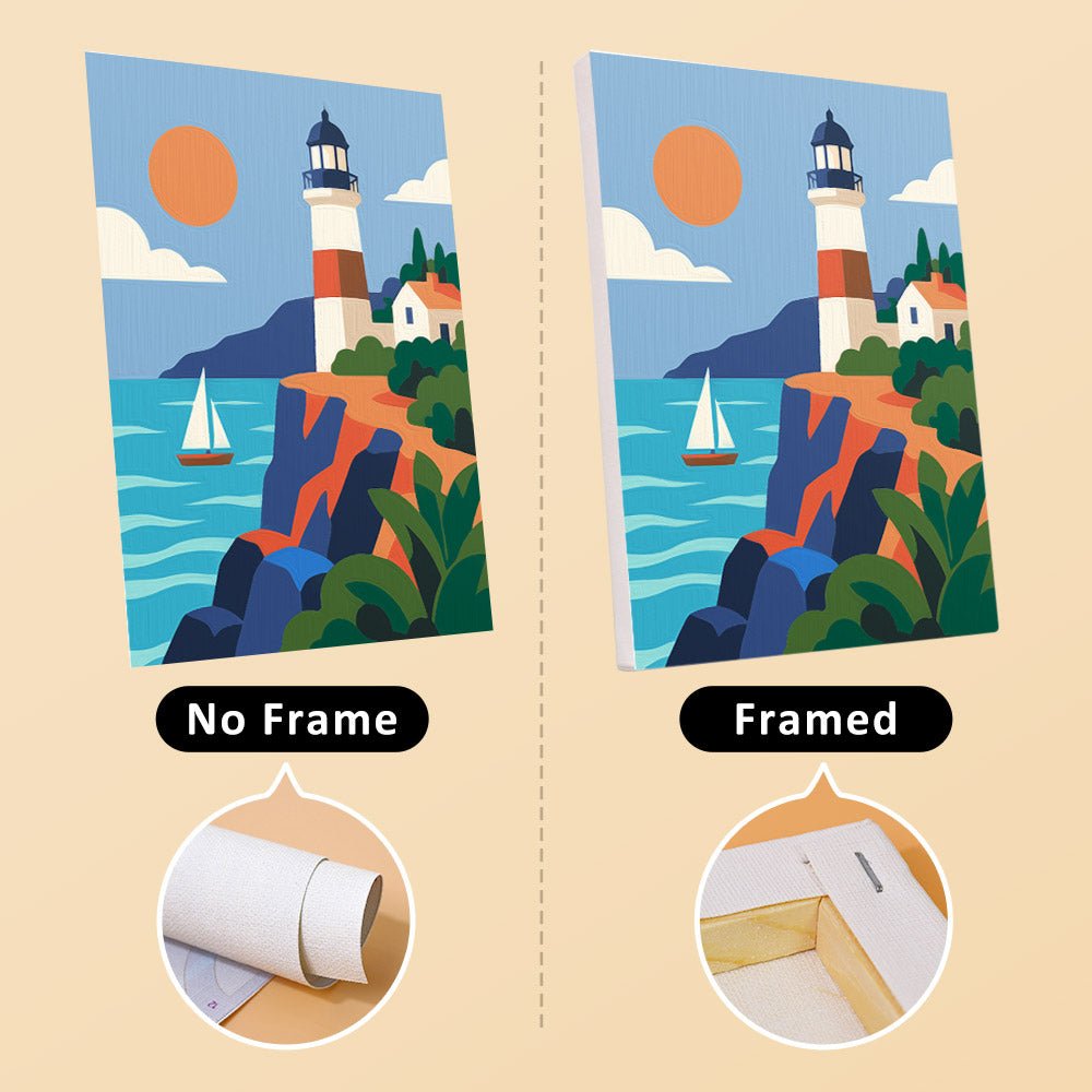 No frame vs. framed canvas