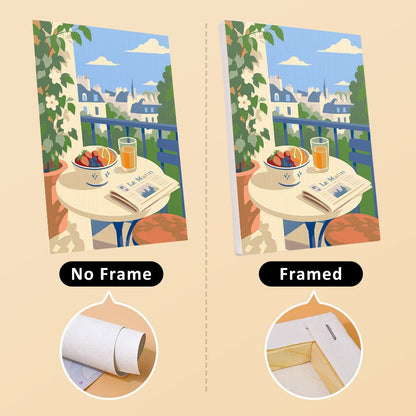 No frame vs. framed canvas