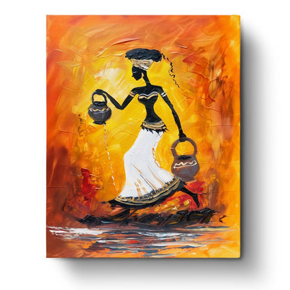 Majestic African Woman with Jugs - Judy Paint