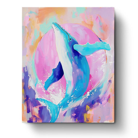Majestic Blue Whale - Abstract Animals - Judy Paint