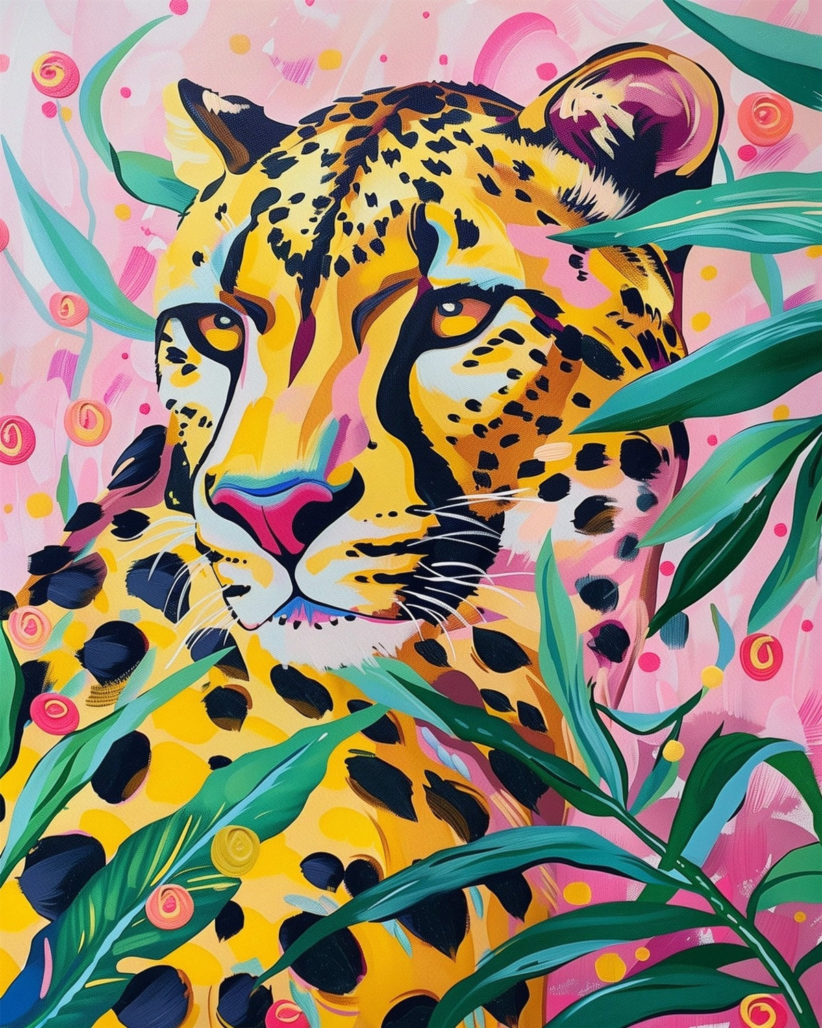 Majestic Leopard - Abstract Animals - Judy Paint