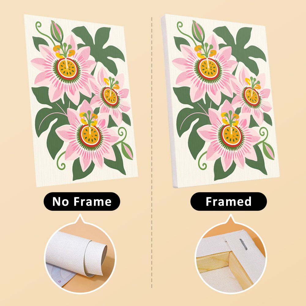 No frame vs. framed canvas