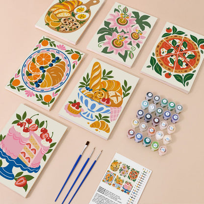 Everything in the Majolica Kitchen mini painting kit