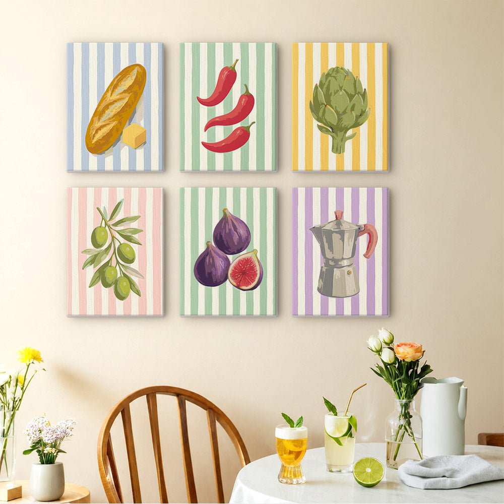 Market Stripes mini painting set